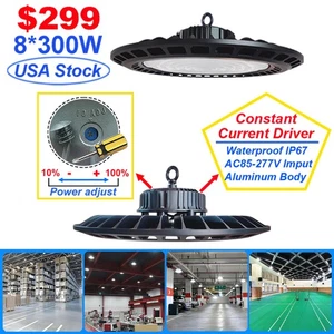 Super Bright Warehouse LED 300W UFO High Bay Lights Factory Shop GYM Light Lamp - Picture 1 of 11