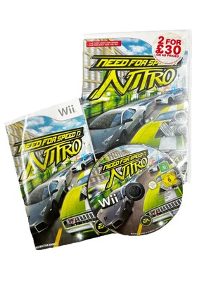 Need for Speed Nitro Nintendo Wii Driving Game Complete Manual *Scratched Disc* - Image 1 of 4
