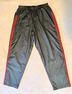Mens 2XL, Y2K Adidas Track Pants ClimaProof, Black/Red, W/Ankle Zipper - Picture 1 of 4