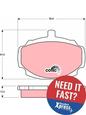 TRW Brake Pads GDB331 Fits Mg MGB GT, MGB - image 1 of 4