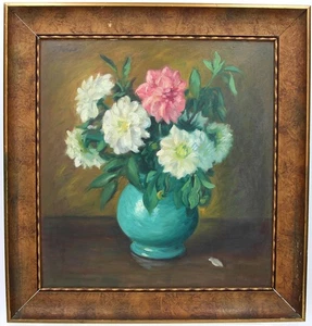 Henrik Theel (1882-1968) SWEDISH STILL LIFE FLORAL OIL PAINTING - Picture 1 of 12
