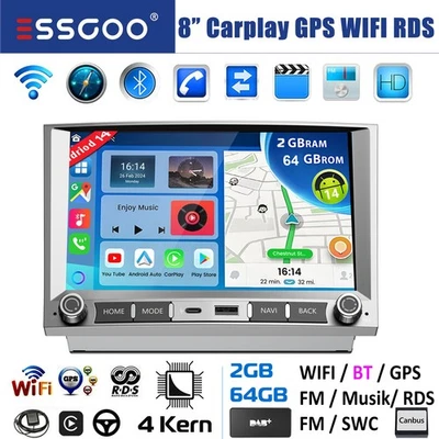 DAB+ Autoradio Android 14 Für Porsche 911 Boxster 987 CarPlay Bluetooth NAVI GPS - Bild 1 von 4