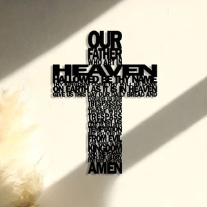 Das Vaterunser Vater der Kunst im Himmel Kunststoff Wandbehang 21 cm x 30 cm - Bild 1 von 6