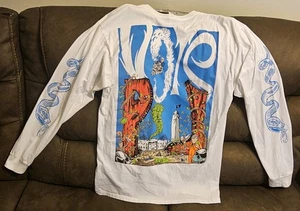 Pearl Jam Vote Poster LS Tshirt Eddie Vedder/Jeff Ament/Bobby Draws Skullz?? XL - Picture 1 of 20