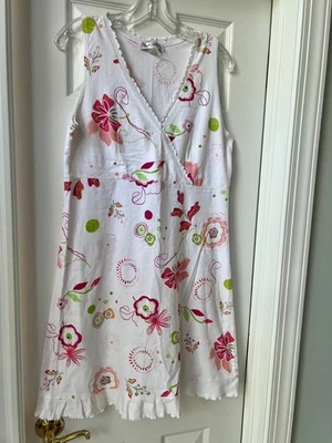 Vestido FRESH PRODUC WHITE SUNRISE Algodón Volantes Cuello en V Foto 1 de 4