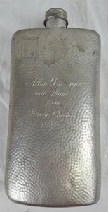 James Dixon & Sons pewter flask 17 oz Sheffield England  1953  Brooke Claxton - Picture 1 of 17
