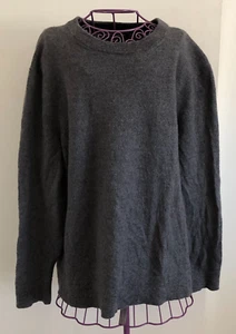 Banana Republic Italian Yarn Sweater 100% Merino Extra fine Wool Womens XL Gray - Picture 1 of 6
