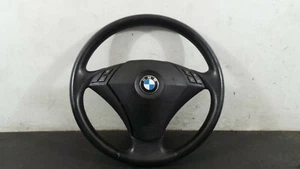 Y239-093 BMW E60 Leder Lenkrad Airbag Multifunktionslenkrad Schwarz 6763359 - Picture 1 of 9