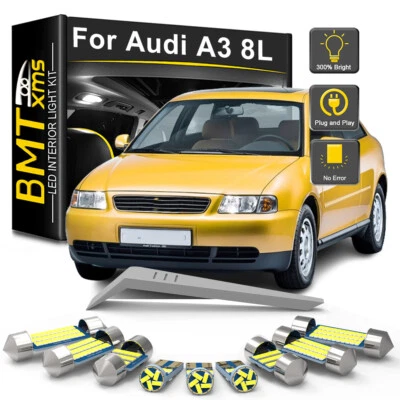 12x Bombillas LED interiores coche para Audi A3 S3 RS3 8L 1996-2002 blanco frío Foto 1 de 4