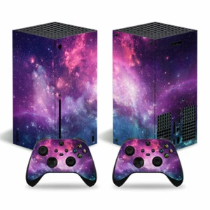 For Xbox SERIES X Console & 2 Controllers Space Galaxy Vinyl Skin Wrap Cover - Picture 1 of 2