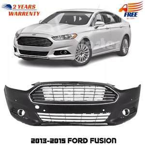 Front Bumper Cover Fascia & Grille Assembly Chrome For 2013-2016 Ford Fusion - Picture 1 of 14