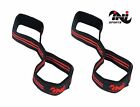 Training Weight Lifting Figure 8 Training Gym Bar Padded Wrist Straps Support