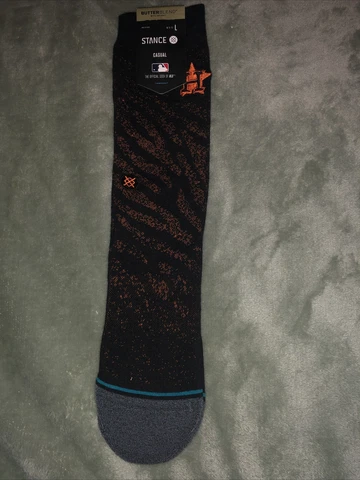 Stance Houston Astros Socks Black Large L 9-13 NWT $25 Butter Blend Crew Cover