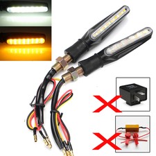2 x Motorcycle Flasher Load Resistor Free Flowing LED Turn Signal Indicator DRL
