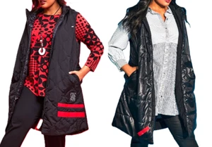TS TAKING SHAPE plus size XXS / 12 Scarlet Puffer Vest black jacket NWT rrp$230! - Picture 1 of 4