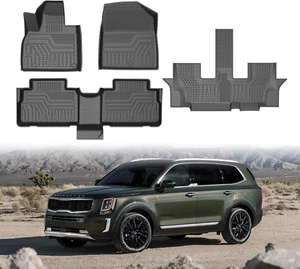 Floor Mats for Kia Telluride 2020-2025, Only for 7 Seater, with 2Nd Bucket Seats - Picture 1 of 7