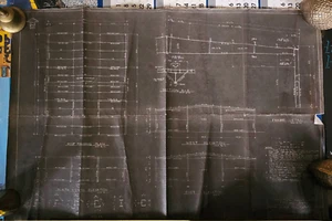 Vintage Blueprint Journal Sq Trans Ctr Butler Building Richtown 24"x14.25" 3pgs - Picture 1 of 1