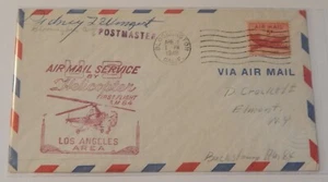 Bloomington CA to Los Angeles April 1 1948 first flight helicopter airmail - Picture 1 of 2