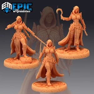 Dark Elf Rogue, Dungeons and Dragons Miniature, D&D Elf Warrior, Epic Miniatures - Imagen 1 de 9