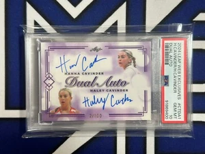 HANNA CAVINDER HALEY CAVINDER TWINS 2024 LEAF EXCLUSIVE DUAL AUTO #2/100 PSA 10 - Picture 1 of 2