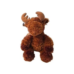 Aurora World Marrón Suave Alce Peluche Animal Bronceado Astas Sentadas Difusas - Imagen 1 de 9