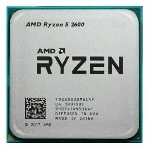 AMD Ryzen 5 2600 AM4 CPU Processor R5 2600 Six-Core 12T 3.4GHz 65W 32MB Desktop