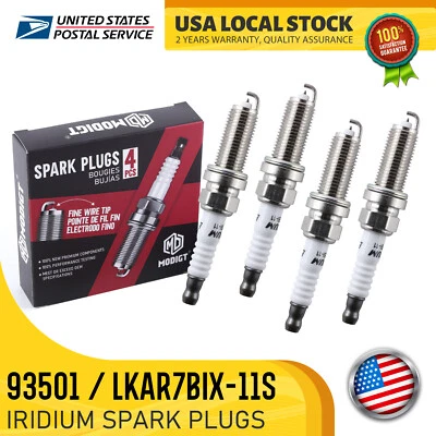 IRIDIUM Spark Plugs LKAR7BIX-11S/93501 4Pcs For TOYOTA PRIUS PLUG-IN 2013-2015 - Image 1 of 4