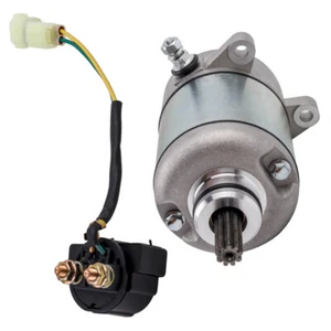 Starter Motor & Relay Solenoid for Honda Recon 250 TRX250 2x4 TRX250TE 2002-2017 - Picture 1 of 12