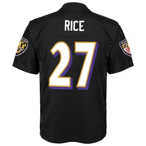 Ray Rice NFL Baltimore Ravens Mid Tier Alternate Black Jersey Youth (S-XL) Cover