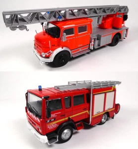 Set of 2 Fire Engines Renault + Mercedes-Benz 1:43 Salvat Diecast Truck LP01 - Picture 1 of 12