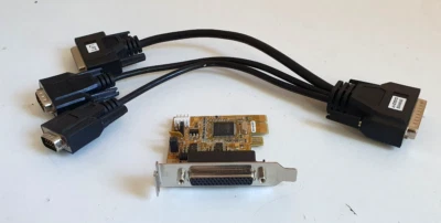 Exsys EX-44343 Adapter Parallel, 2x Seriell / PCI-Express / inkl. Adapterkabel - Bild 1 von 4