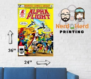 Alpha Flight #1 Marvel Comic Cover Wandposter mehrere Größen 11x17-24x36 - Bild 1 von 2