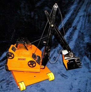 Nylint Steam Shovel Big Dig Power Digger Shovel Pressed Steel Orange 1100 - Picture 1 of 7