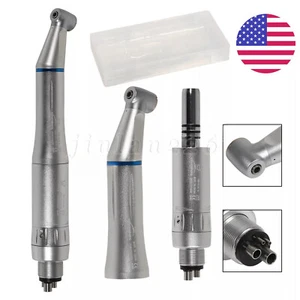 Dental Slow Speed Handpiece Push Contra Angle NSK Style Air Motor 4Holes - Picture 1 of 16