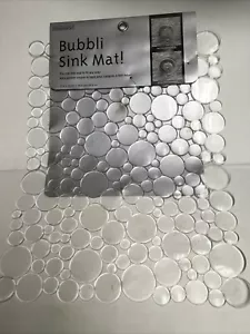 iDesign -Bubbli CLEAR Sink Mat 12.5" x 16" you can trim it to fit any size - Picture 1 of 2