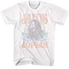 Janis Joplin Faded Art Noveau Circle White Adult T-Shirt