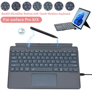 Slim Wireless Bluetooth Trackpad Keyboard for 13" Microsoft Surface Pro 8 /X - Picture 1 of 6