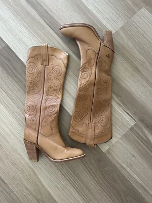 Botas Frye De Colección Mujer 5 Cuero Tostado Pull On Campus Western Riding EE. UU. Foto 1 de 4