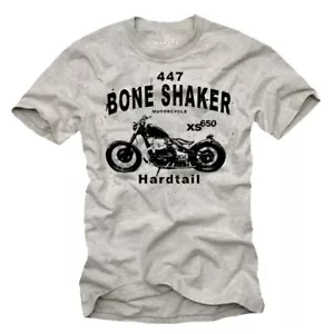 CAMISA DE MOTOCICLISTA PERSONALIZADA PARA HOMBRE CON XL650 TWIN BOBBER CHOPPER - CAMISETA DE GARAJE DE MANGA CORTA - Imagen 1 de 1