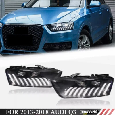 For 2013-2018 AUDI Q3 RS Style LED DRL Sequential Projector Headlights Assembly Foto 1 de 4