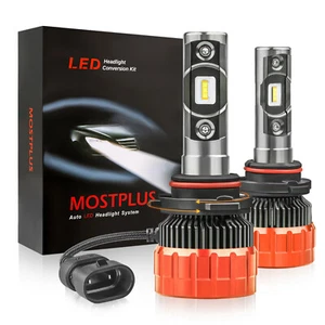 MOSTPLUS 9006 HB4 80W 8000LM LED Headlight w/ TX1860 Chip 6000K Low Beam Bulbs - Picture 1 of 6