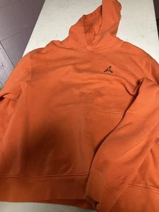 Air Jordan Hoodie Sweatshirt L Orange Baskeball Warm Up - Picture 1 of 6