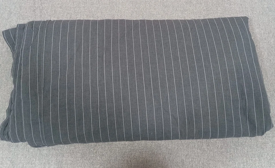 Capa de edredom de algodão listrada cinza escuro Ralph Lauren - Imagem 1 de 4