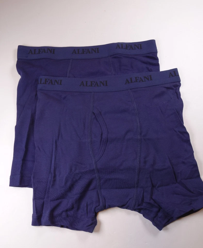 Paquete de 2 calzoncillos boxer ALFANI azules 100 % algodón ropa interior pequeña (fuera de caja) Foto 1 de 1