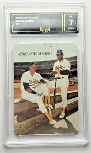 1987 Mothers Cookies # 27 Jose Canseco / Reggie Jackson -- Oakland A's GMA 7 NM - Picture 1 of 2