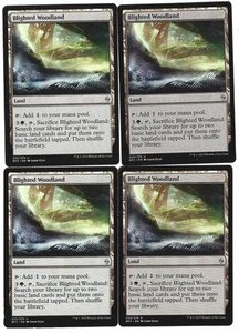 Blighted Woodland x4 5/10 MP- Magic M:tG Battle For Zendikar LBFZBW-01 - Picture 1 of 1
