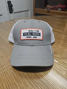 Gorra de camionero Ergodyne Patch para hombre construida para trabajo real gris blanco cierre a presión - Imagen 1 de 5