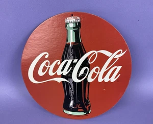 Official Coca Cola Nostalgic Reproduction 10" Cardboard Advertising Sign US 1990 - Foto 1 di 5