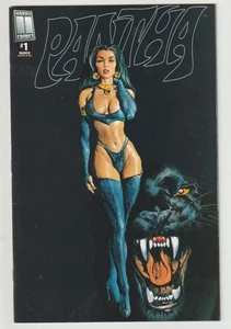 1997 Harris Comics PANTHA #1 VS. VAMPIRELLA One-Shot RARE BLACK COVER Texeira - Picture 1 of 2