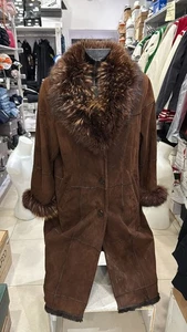 Ledermantel/Hase Damen Woman Gr.46 braun AM20 - Bild 1 von 8